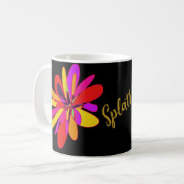 Splat! Psykologisk Utvärdering Färgrik Bläckfläck Kaffemugg