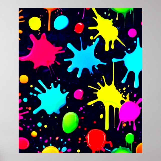 Splatter Art Burst Poster (Framsidan)
