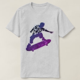 Splatter Grafisk Skateboard T-Shirt