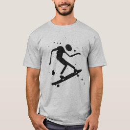 Splatter Grafisk Skateboard T Shirt