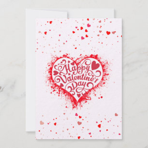 Splatter Heart Glad Alla Hjärtans Dag Julkort