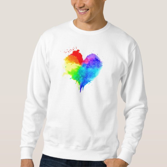 Splatter Heart Sweatshirt (Framsida)