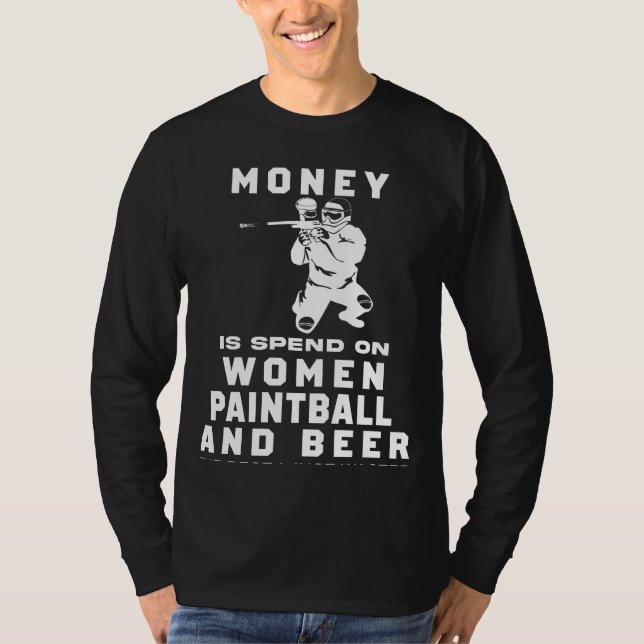 Splatter och Snickers! Lustigt Mest av mina pengar T Shirt (Framsida)