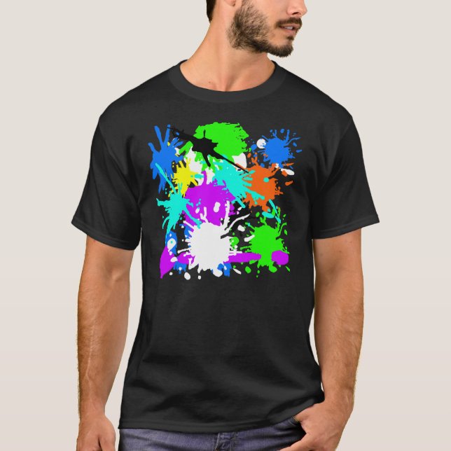 Splatter paintball shirt tee (Framsida)