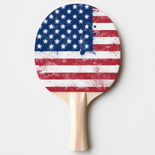 Splatter Paweed USA flagga Pingisracket (Framsidan)