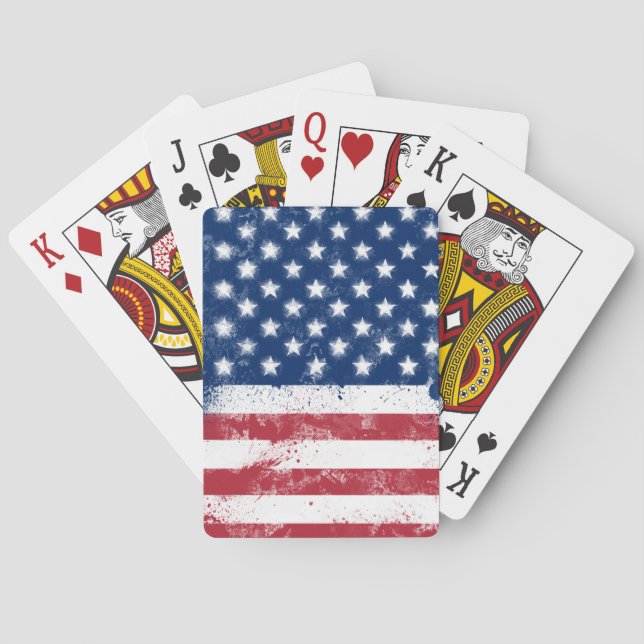 Splatter Payed Flagga of the USA Kortlek (Baksidan)