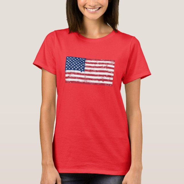 Splatter Payed Flagga of the USA Tröja (Framsida)