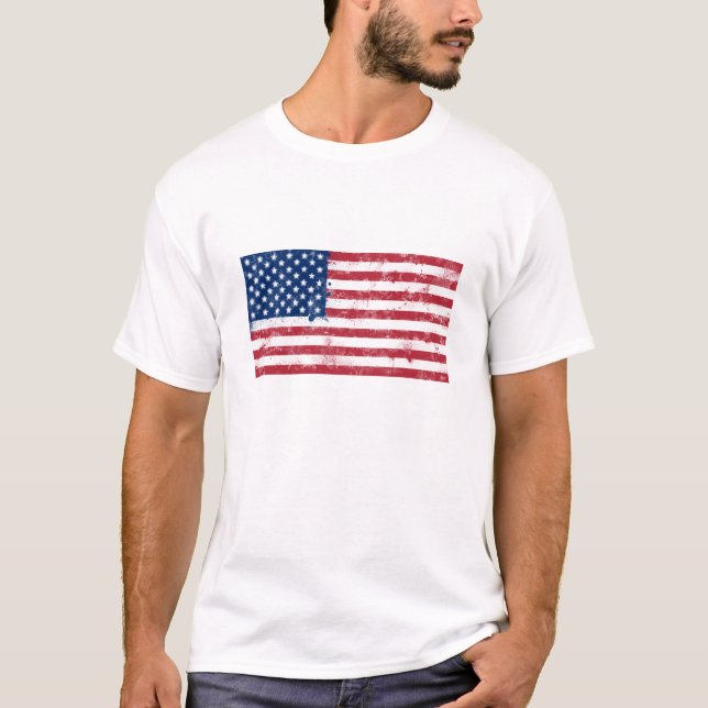 Splatter Payed Flagga of the USA Tröja (Framsida)