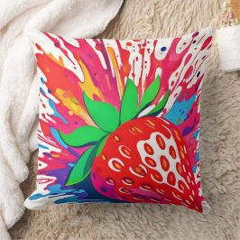 Splatter Strawberry Stänk Kudde