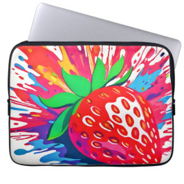 Splatter Strawberry Stänk Laptop Fodral