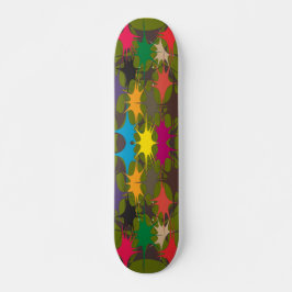 Splatterad färg mini skateboard bräda 18,5 cm