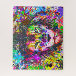 Splatterad Lejon Pussel