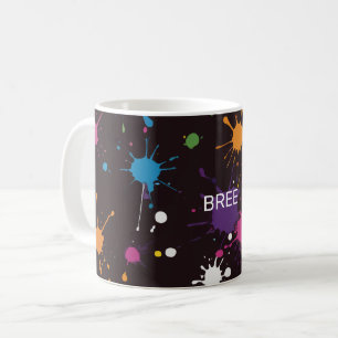 Splatterad Multifärgad Bläck Kaffemugg