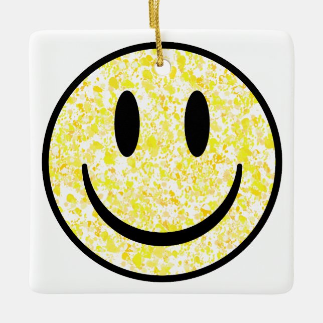 Splatterad sjömil Ansikte Julgransprydnad Keramik (Framsida)