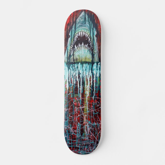 Splatterday/utmärkt vithajSkateboard Skateboard Bräda 21,5 Cm (Framsida)