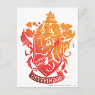 Splattered Harry Potter   Gryffindor vapensköld - Vykort