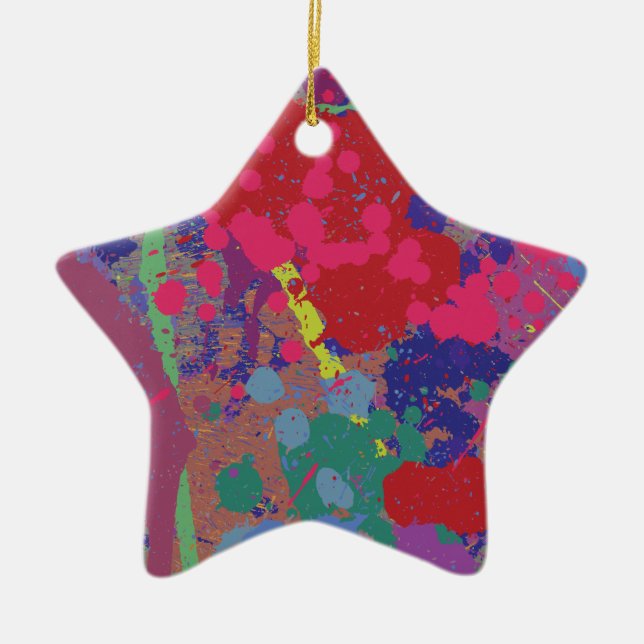 Splattered Julgransprydnad Keramik (Framsidan)