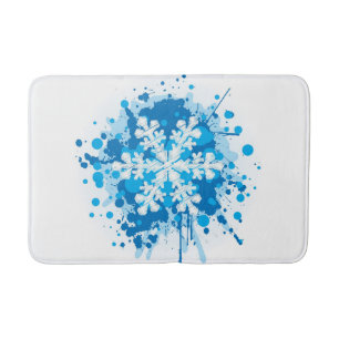 Splattered måla julSnowflakedesignen Badrumsmatta