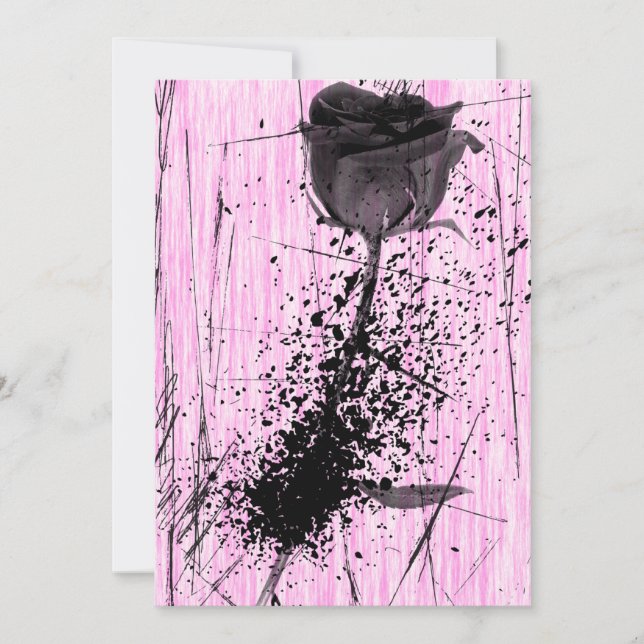 Splattered Ro Punk Lolita Sweet 16-inbjudan Inbjudningar (Framsida)