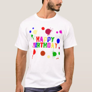 Splatteren målar Tshirtfödelsedag T Shirt