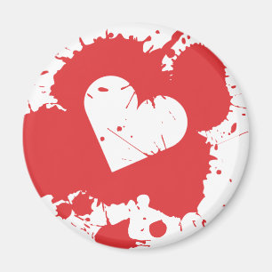 Splatterhjärtamagnet Magnet
