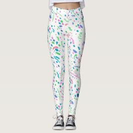 Splattermålningdamasker Leggings
