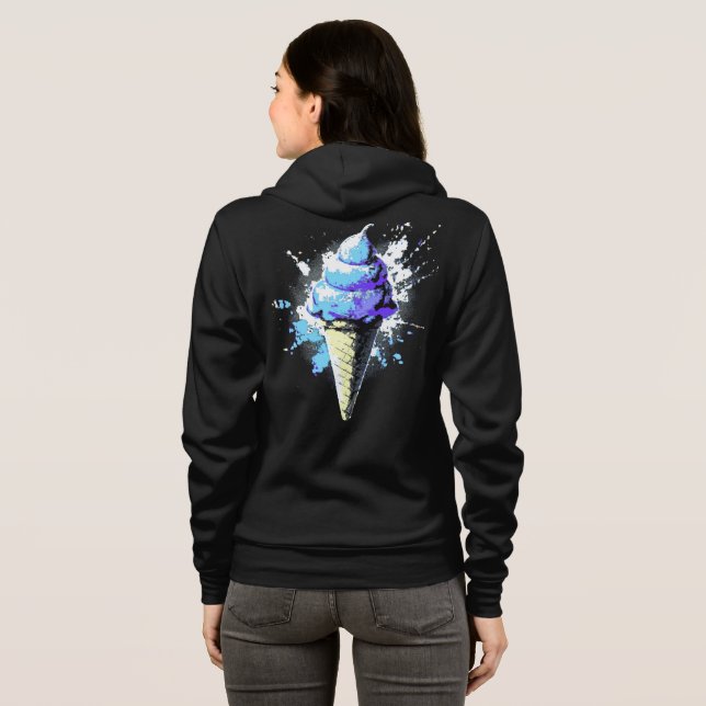 Splatterplatta för isbildande Abstrakt, framsida+b T Shirt (Hel baksida)