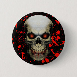 Splatterskalleemblem/knäppas Knapp