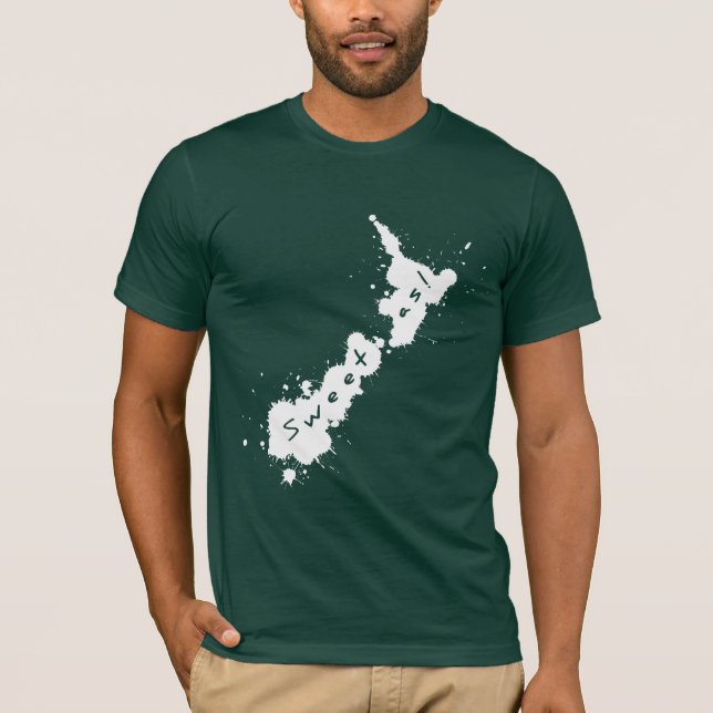 Splattervit NZ som är söt som T-tröja Tee (Framsida)