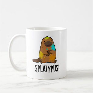 Splatypus Funny Animal Platypus Pun Kaffemugg