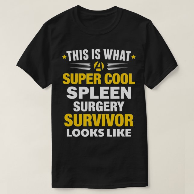 Spleen Survivor Get well snart Splenectomy T Shirt (Design framsida)