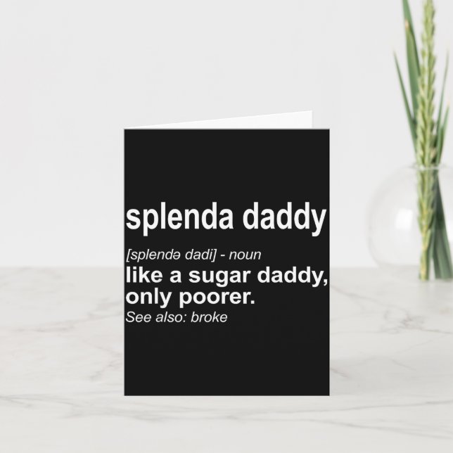 Splenda Daddy Funny Daddy Definition  Kort (Framsida)