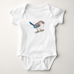 Splendid Fairy Wren Bird på Gren T Shirt