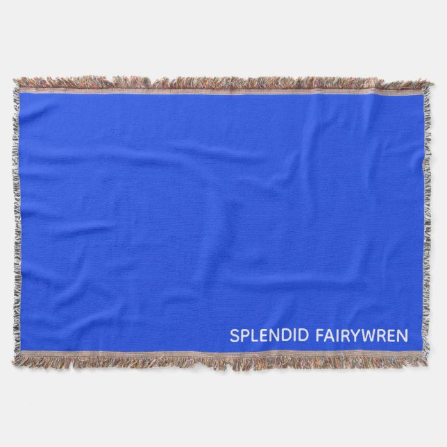 Splendid Fairywren Blue Färg Namn Filt (Framsidan)