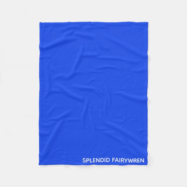 Splendid Fairywren Blue Färg Namn Fleecefilt (Framsidan)