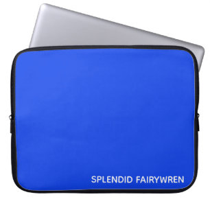 Splendid Fairywren Blue Färg Namn Laptop Fodral