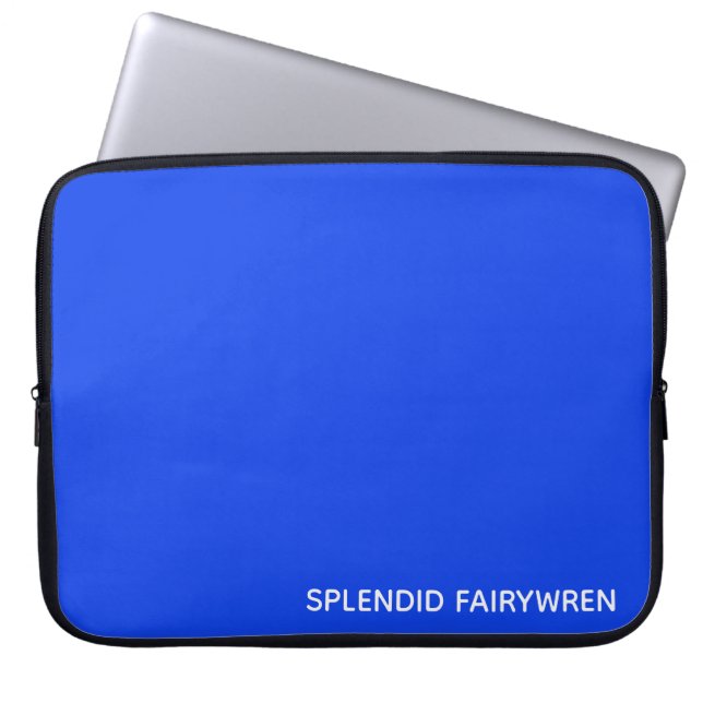 Splendid Fairywren Blue Färg Namn Laptop Fodral (Framsidan)