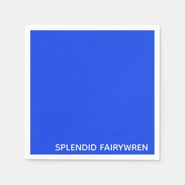 Splendid Fairywren Blue Färg Namn Pappersservett (Framsidan)