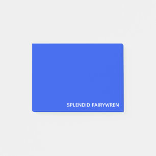 Splendid Fairywren Blue Färg Namn Post-it Block