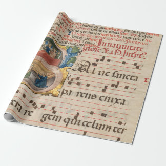 Splendid Medieval Music Manuscript Presentpapper