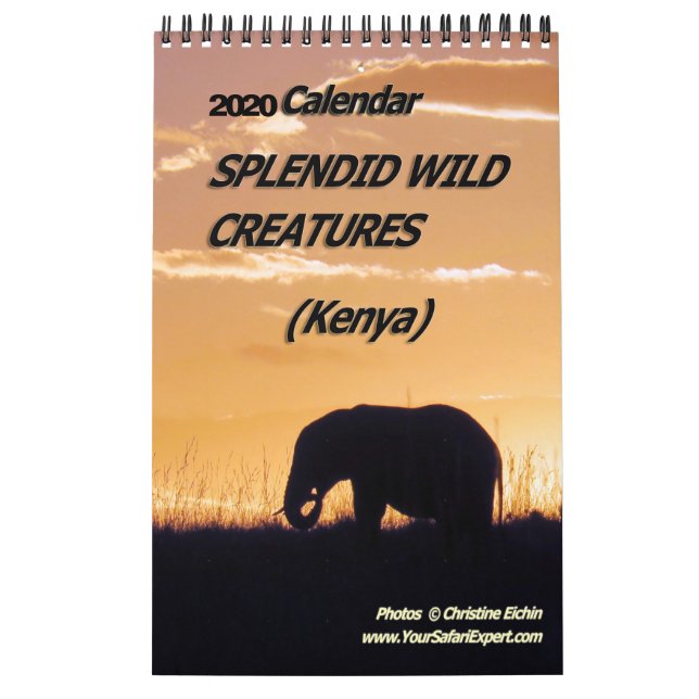 SPLENDID-VILD - KENYA-kalender (Single P Kalender (Omslag)