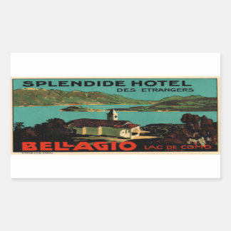 Splendide Hotel Des Etragers Bellagio Rektangulärt Klistermärke