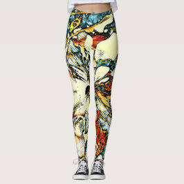 SplendidLee - Abstrakt Demon Print Art Leggings