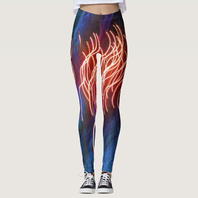 SplendidLee - Abstrakt Ljus Photo Print Leggings (Framsida)