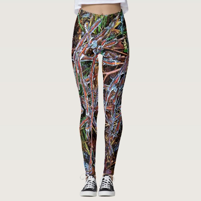 SplendidLee - Ice Twigs Photo Print Leggings (Framsida)