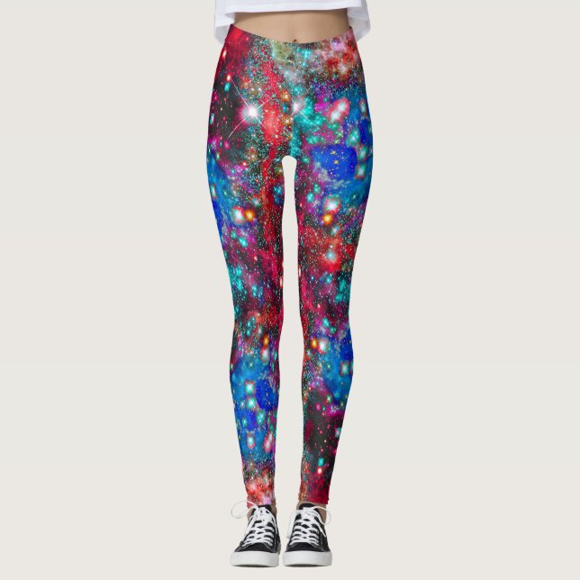 Splendorous Star Fält all over Print Leggings (Framsida)