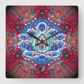 Splendorous Zen Lotus Clock Fyrkantig Klocka