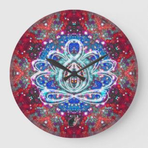 Splendorous Zen Lotus Clock Stor Klocka