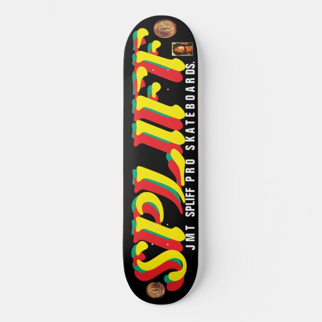 SPLIFF. JMT 8 1/4-tums Skateboard-däck Mini Skateboard Bräda 18,5 Cm (Framsida)