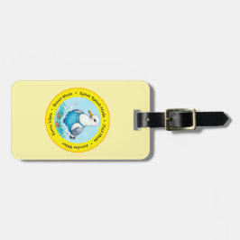 Splish Splash fun Seagull summer Hawaii greetings Bagagebricka